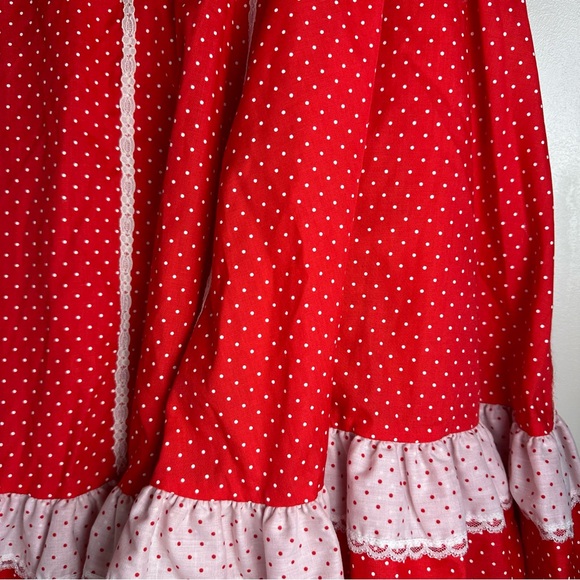 Graybo Originals Red White PolkaDot Vintage”Minnie Mouse”Inspired Prairie Skirt - Picture 6 of 13